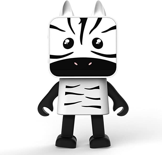 Altoparlante Bluetooth a Forma di Zebra che Balla - Piccola Cassa Portatile - Speaker Potente per Cell o Pc - Wireless - Autonomia fino a 5h - Design Moderno e Originale - Ultima Tecnologia - MOB