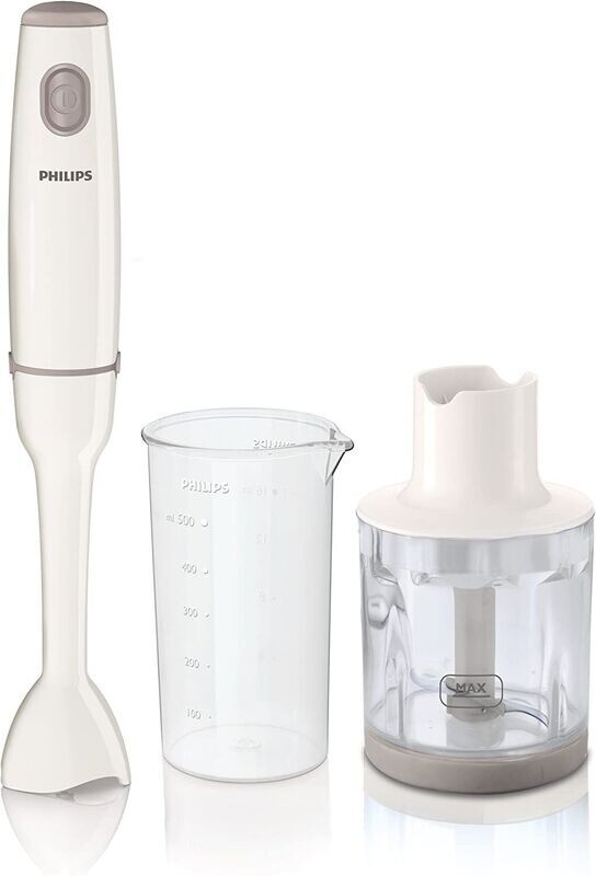 Philips HR1602/00 Frullatore ad Immersione con Tecnologia ProMix, Versione con Tritatutto, Daily Collection