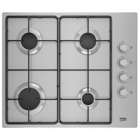BEKO Piano Cottura HIGG641C3SX a Gas 4 Fuochi Gas Colore Inox BEKO Piano Cottura HIGG641C3SX a Gas 4 Fuochi Gas Colore Inox