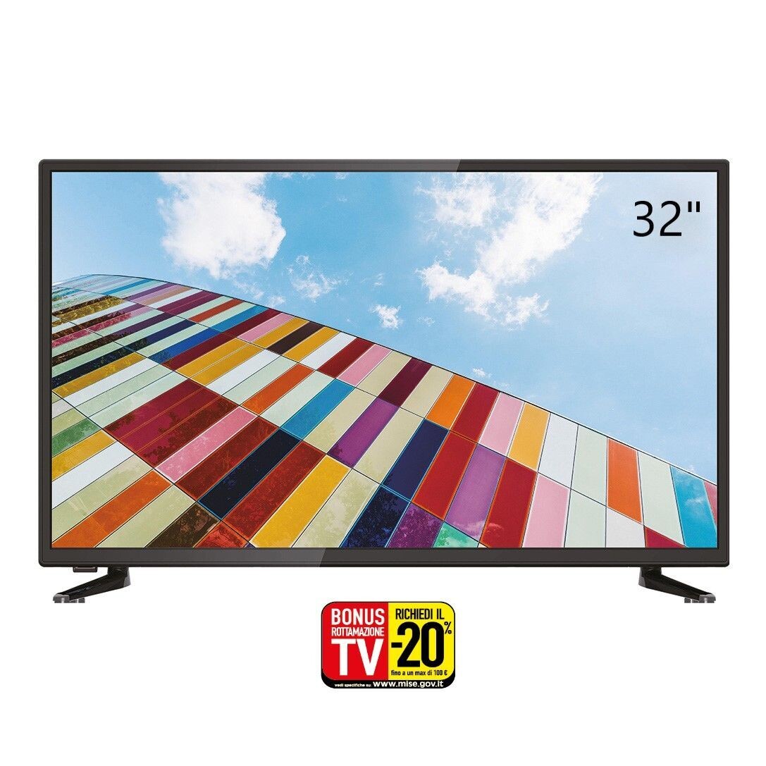 MIIA TV LED 32 pollici HD Ready DVB-T PVR Time Shift 3 x HDMI 1 x USB Media  Player Hotel Mode - MTV-32DLEHD