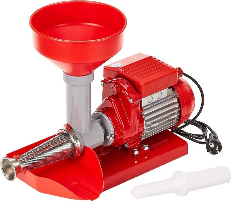 Artus 9008NE Passapomodoro Elettrico per Passata di Pomodoro e Marmellate 400W, Nero/Rosso [Classe di efficienza energetica G]
