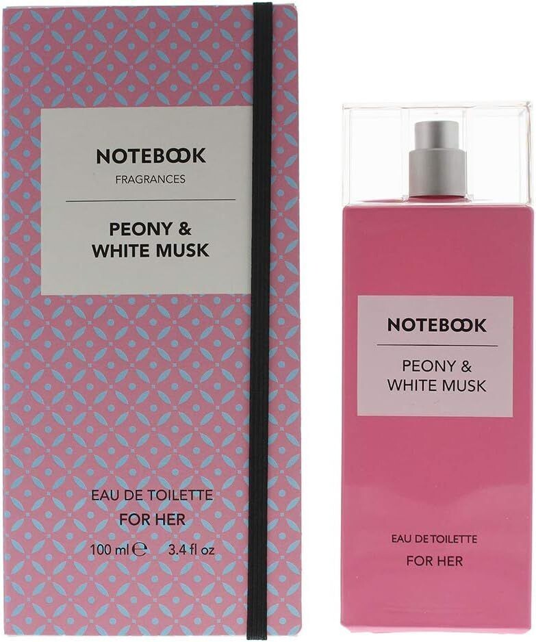 Notebook Eau de Toilette Peony & White Musk. Profumo da donna fruttato e floreale - 100 ml