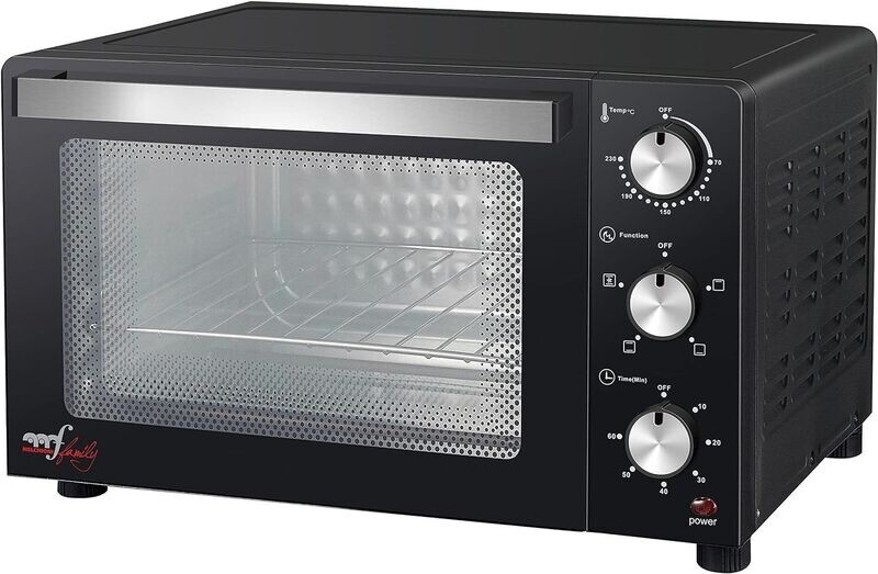 Melchioni Family Forno Elettrico Ventilato DEVIL, Fornetto per Pizza, Capacità 32 Litri, Temperatura 230 gradi, Fornetto Pizza Potenza 1500W, Forno Pizza Professionale 49 x 44 x 30.5 Centimetri