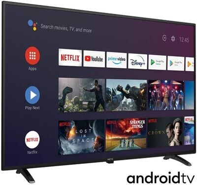 STRONG 40" FHD Smart Android 11 con DVB-T2/C/S2; Wifi; H.265; CI; google assistant; 3 HDMI 2.0; Borderless 1,6 mm [Classe di efficienza energetica G]