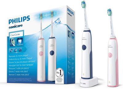 Philips HX3212/61 2 spazzolini da denti elettrici Sonicare Daily Clean - rosa e blu notte