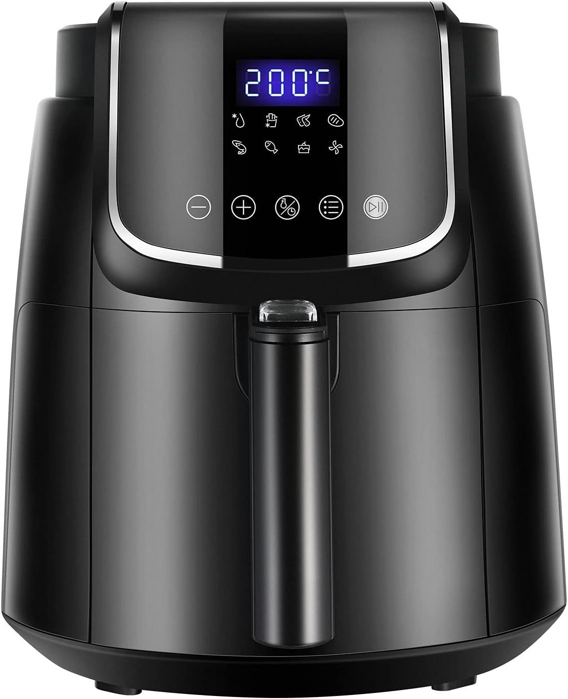 Midea Friggitrice ad Aria 3.5 Litri, Air Fryer Senza Olio 1500W, 8 Funzioni Pre-impostate, Tecnologia Rapid Air, 81 Ricette PDF, Shake Reminder, Timer 60 Min, Controllo della Temperatura Smart, Nero