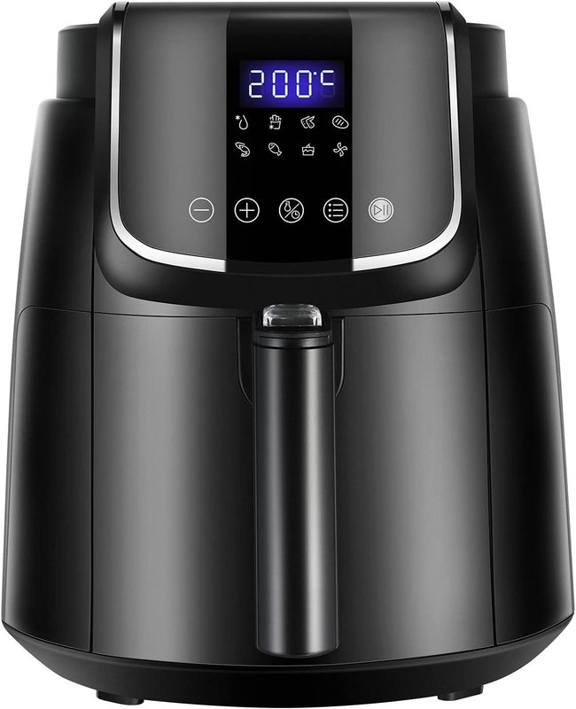 Midea Friggitrice ad Aria 3.5 Litri, Air Fryer Senza Olio 1500W, 8 Funzioni Pre-impostate, Tecnologia Rapid Air, 81 Ricette PDF, Shake Reminder, Timer 60 Min, Controllo della Temperatura Smart, Nero