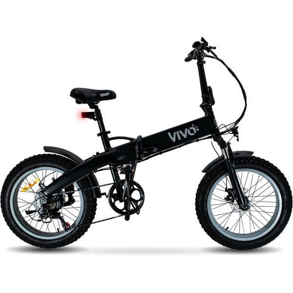 Vivo Bike Fat Bike VF21GR Bicicletta Elettrica Pieghevole Ruote 20"x4.0" Motore 250 Watt Batteria Litio LG 36V-14000 mAh Estraibile Colore Grigio Scuro PROMOZIONE !!
