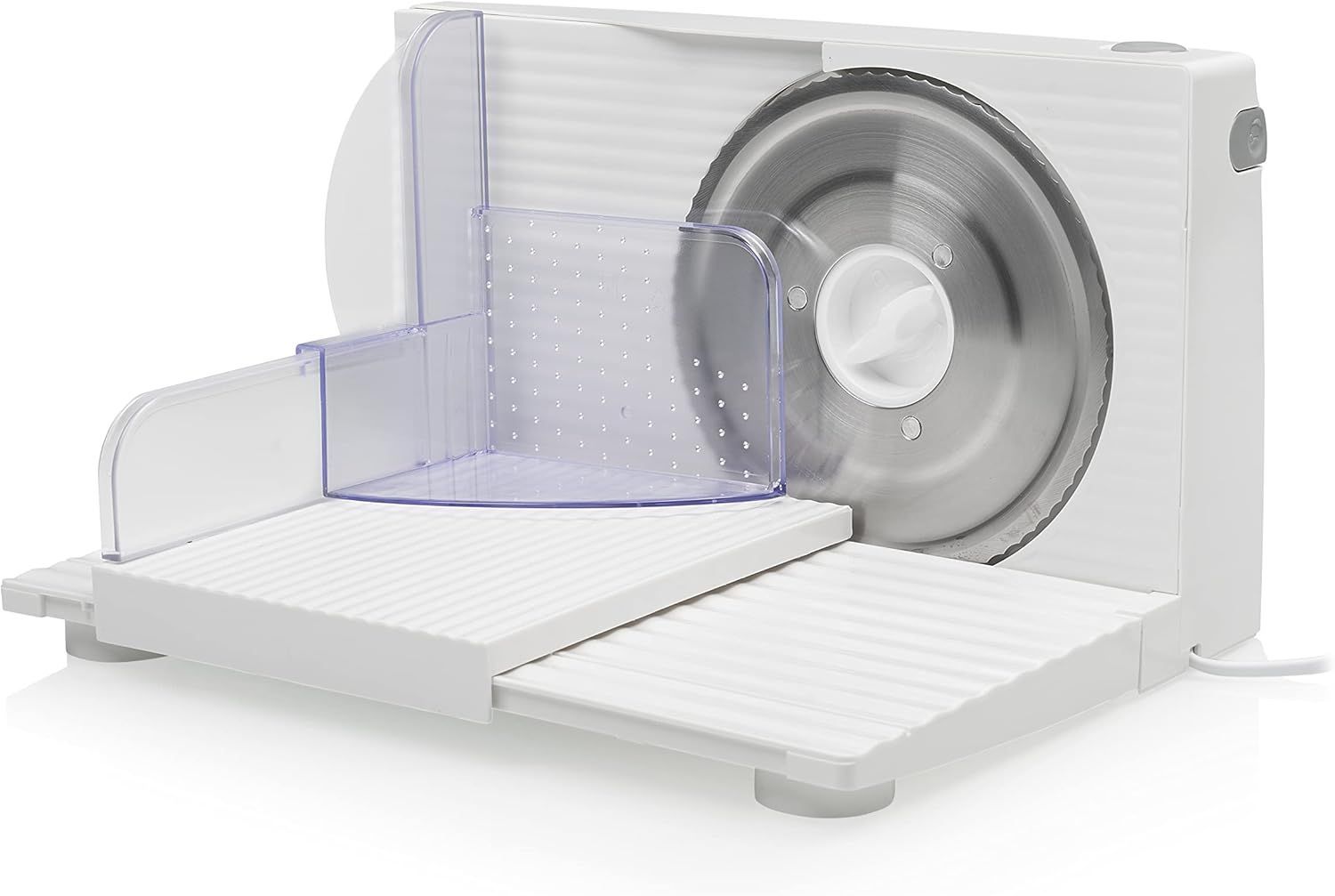 Tristar EM-2098 - Affettatrice multiuso con lama in acciaio inox da 170 mm, 150 W, spessore disco regolabile