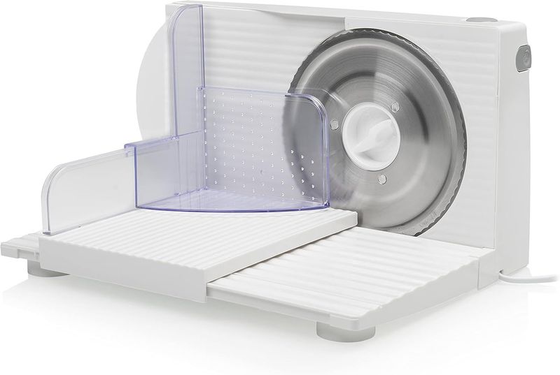 Tristar EM-2098 - Affettatrice multiuso con lama in acciaio inox da 170 mm, 150 W, spessore disco regolabile