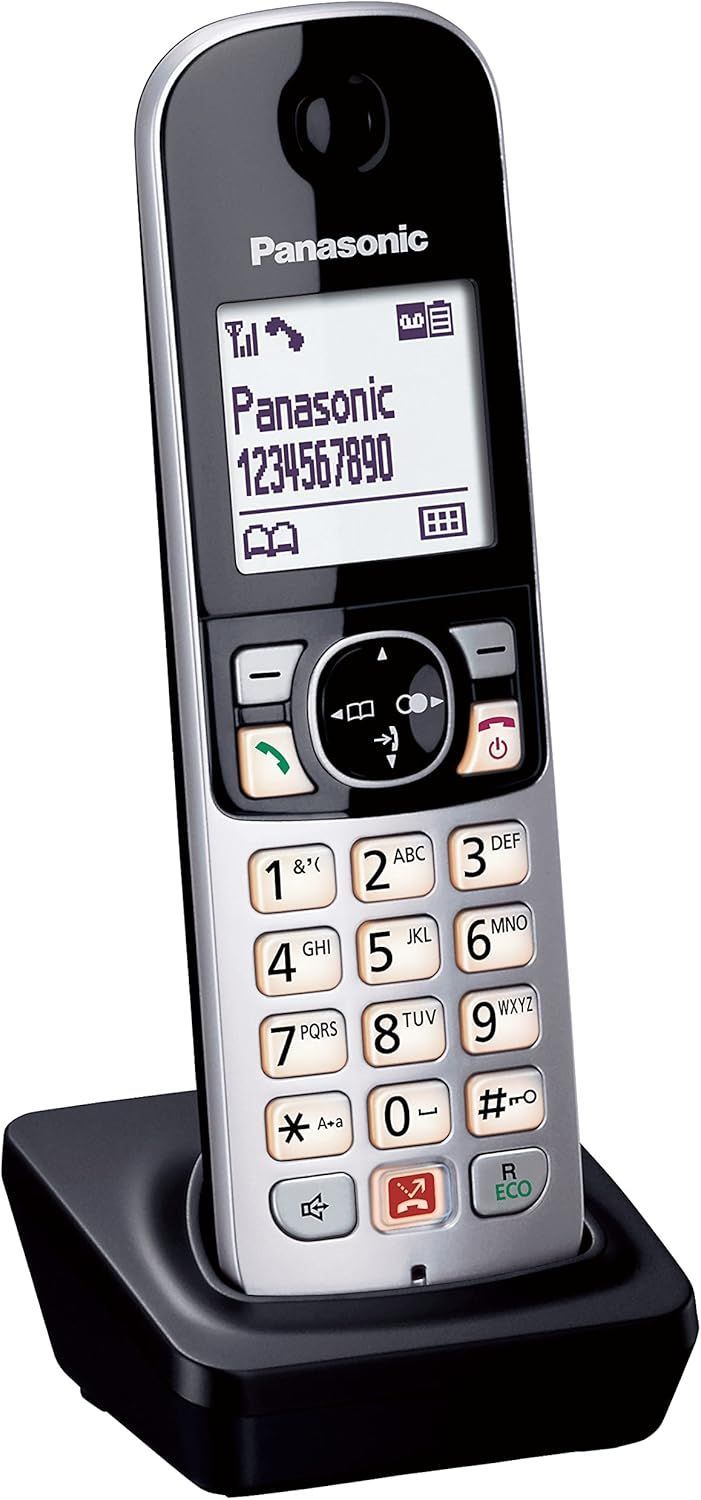 Panasonic KX-TGA685 - Ricevitore portatile (solo dispositivo portatile aggiuntivo, blocco automatico delle chiamate, funzione vivavoce, modalità non disturbata, diverse suonerie, agenda, baby phone)