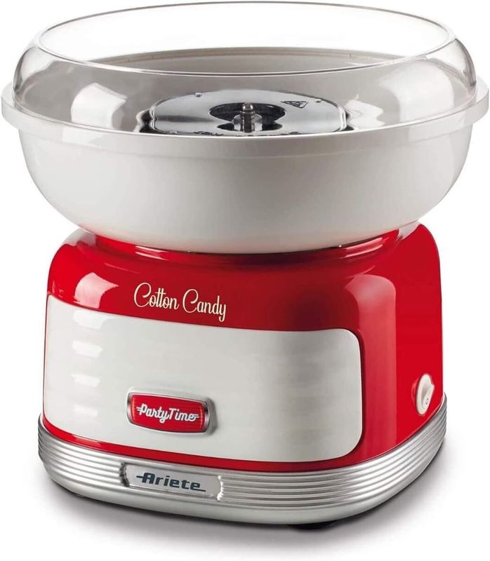 Ariete 2973 - Cotton Candy Party Time - Macchina per Zucchero Filato compatibile con zucchero semolato e caramelle dure - 500 Watt - Rosso