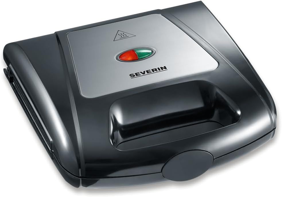 SEVERIN Sandwich Toaster Con Piastre Per Grill, Piastre Per Sandwich Toaster E Piastre Per Waffle, Potenza 1.000W, SA 2968