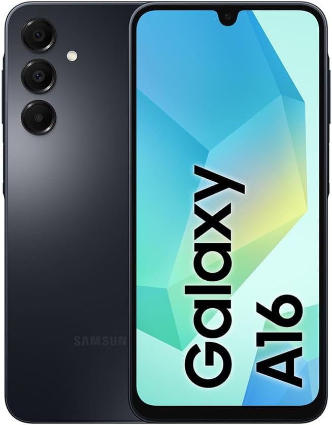 Samsung Galaxy A16 Smartphone Android 14, Display Super AMOLED 6.7" FHD+, 4GB RAM, 128GB, Batteria 5.000 mAh, Resistenza IP54, memoria espandibile fino a 1.5TB, Black [Versione Italiana]