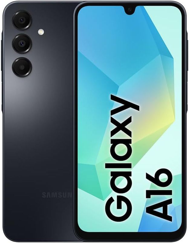 Samsung Galaxy A16 Smartphone Android 14, Display Super AMOLED 6.7" FHD+, 4GB RAM, 128GB, Batteria 5.000 mAh, Resistenza IP54, memoria espandibile fino a 1.5TB, Black [Versione Italiana]