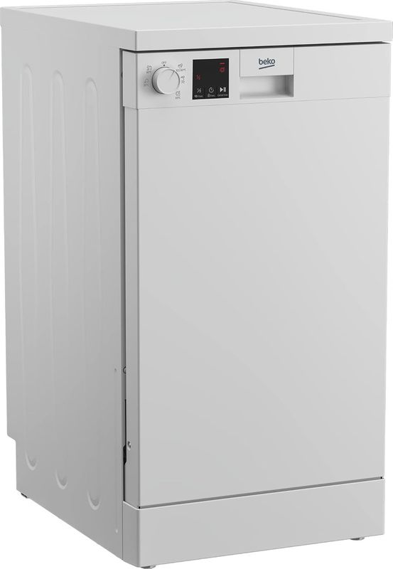 BEKO - DVS05024W - Lavastoviglie SLIM libera installazione - display - 10 coperti - HxLxP: 85 x 44,8 x 60-49 dBA [Classe di efficienza energetica E]