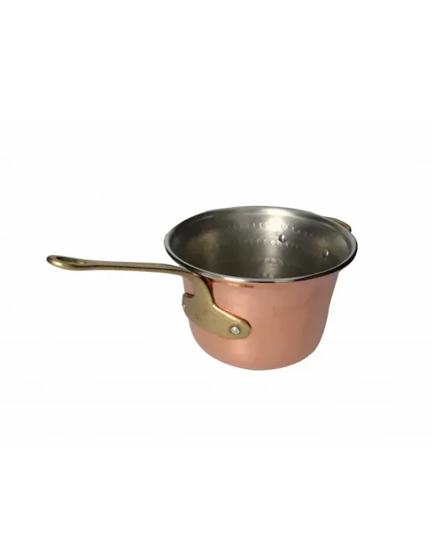 CASSERUOLA RAME STAGNATO (MARTELLATO A MANO)CM.18