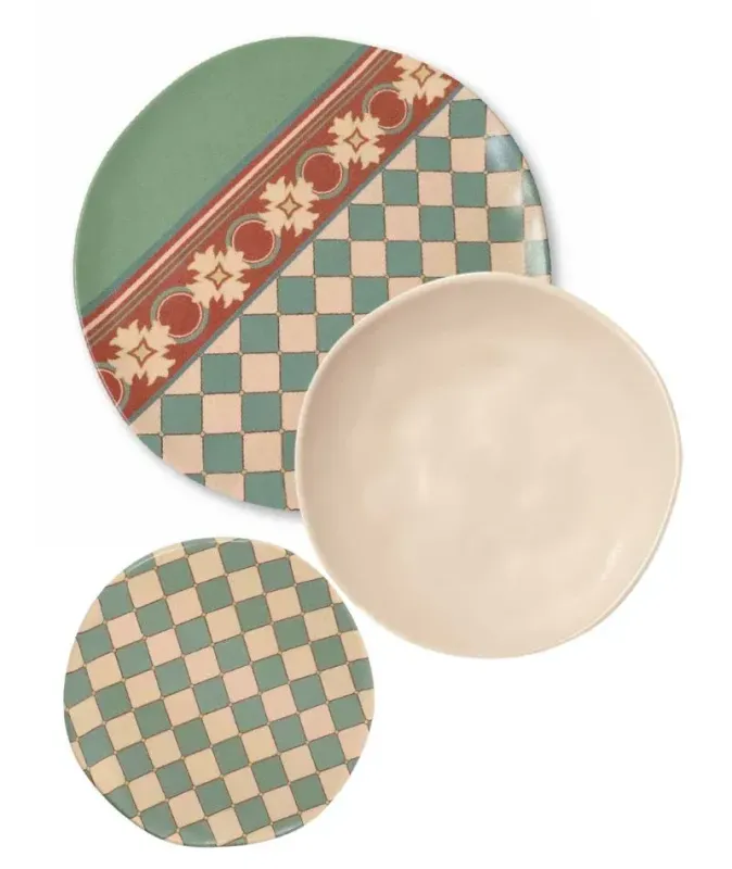 Brandani Le Cementine Quadrella set tavola 18 pezzi