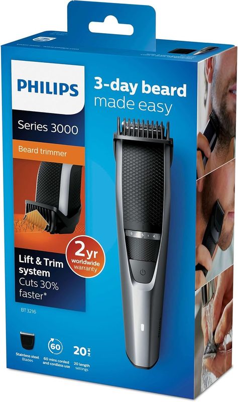 Philips BEARDTRIMMER Series 3000 BT3216/14 Regolabarba