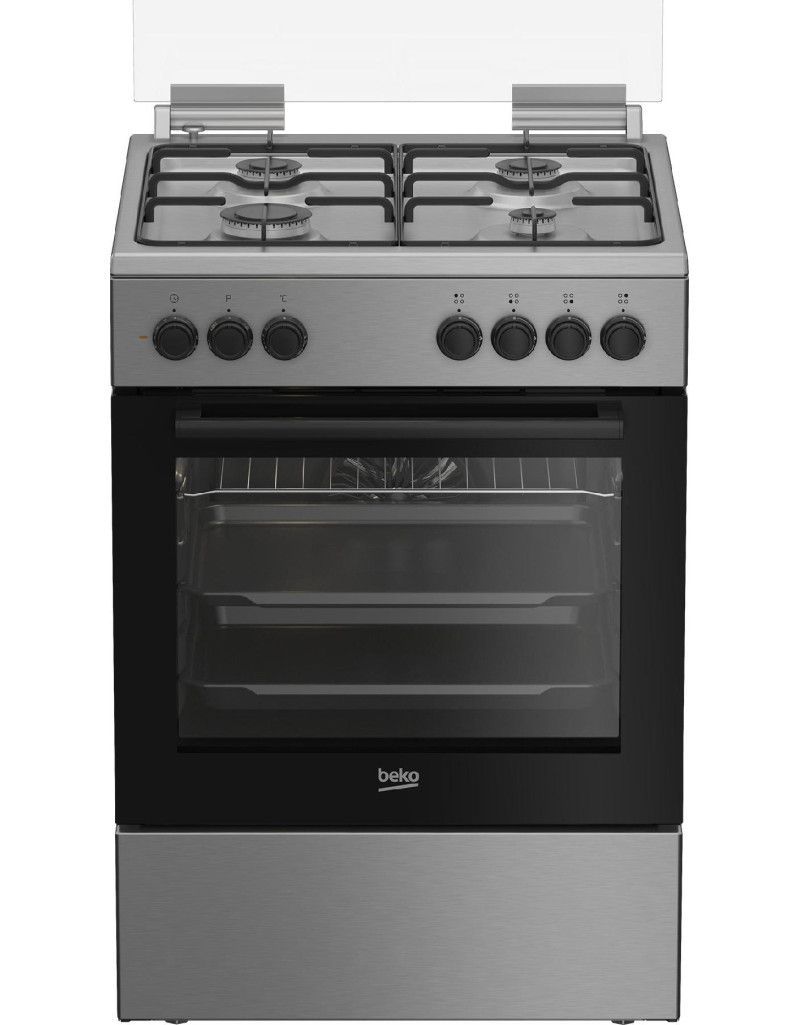 Beko FBE62120XD Cucina da accosto cm. 60 - 4 fuochi gas + 1 forno elettrico - inox