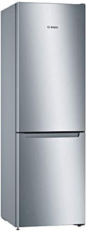 Bosch Elettrodomestici, Serie 2, Frigo-congelatore combinato da libero posizionamento, 186 x 60 cm, Inox look, KGN36NLEA [Classe di efficienza energetica E]