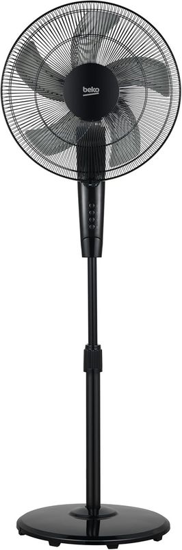 Beko - EFS5100B - Ventilatore a Piantana, 45 W, 3 Velocità, Altezza e Inclinazione Regolabile - Nero, 45,2 x 40 x 135 cm