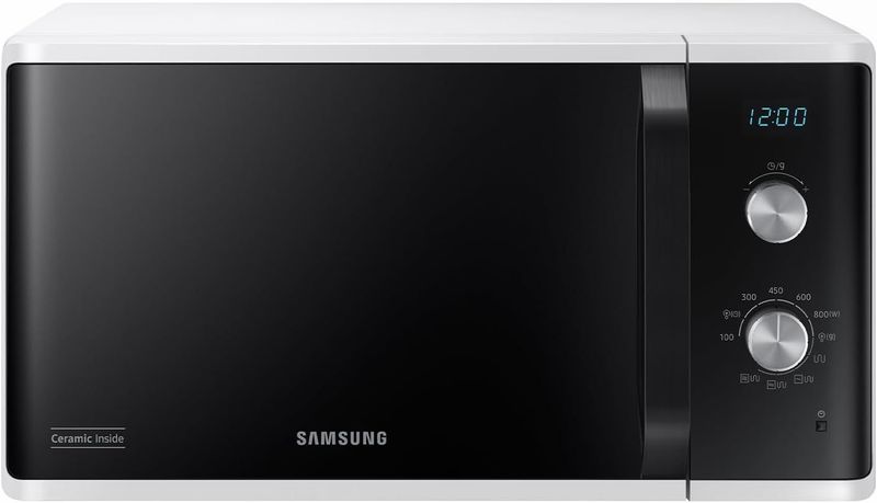 Samsung Forno a Microonde Grill, a libera installazione, Dual Dial MG23K3614AW/ET, Cottura Croccante, AutoDefrost, Microonde + Grill 800 W + 1100 W, 23 L, 49l x 27,5h x 39p cm, Bianco Samsung Forno a Microonde Grill, a libera installazione, Dual Dial MG23K3614AW/ET, Cottura Croccante, AutoDefrost, Microonde + Grill 800 W + 1100 W, 23 L, 49l x 27,5h x 39p cm, Bianco
