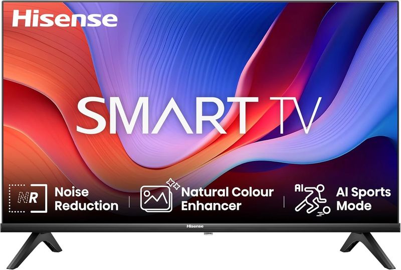 Hisense TV 32" HD Ready 32E43NT, Smart TV VIDAA U7, Game Mode, Works with Alexa, Tuner DVB-T2/S2 HEVC 10, lativù [Classe di efficienza energetica F]