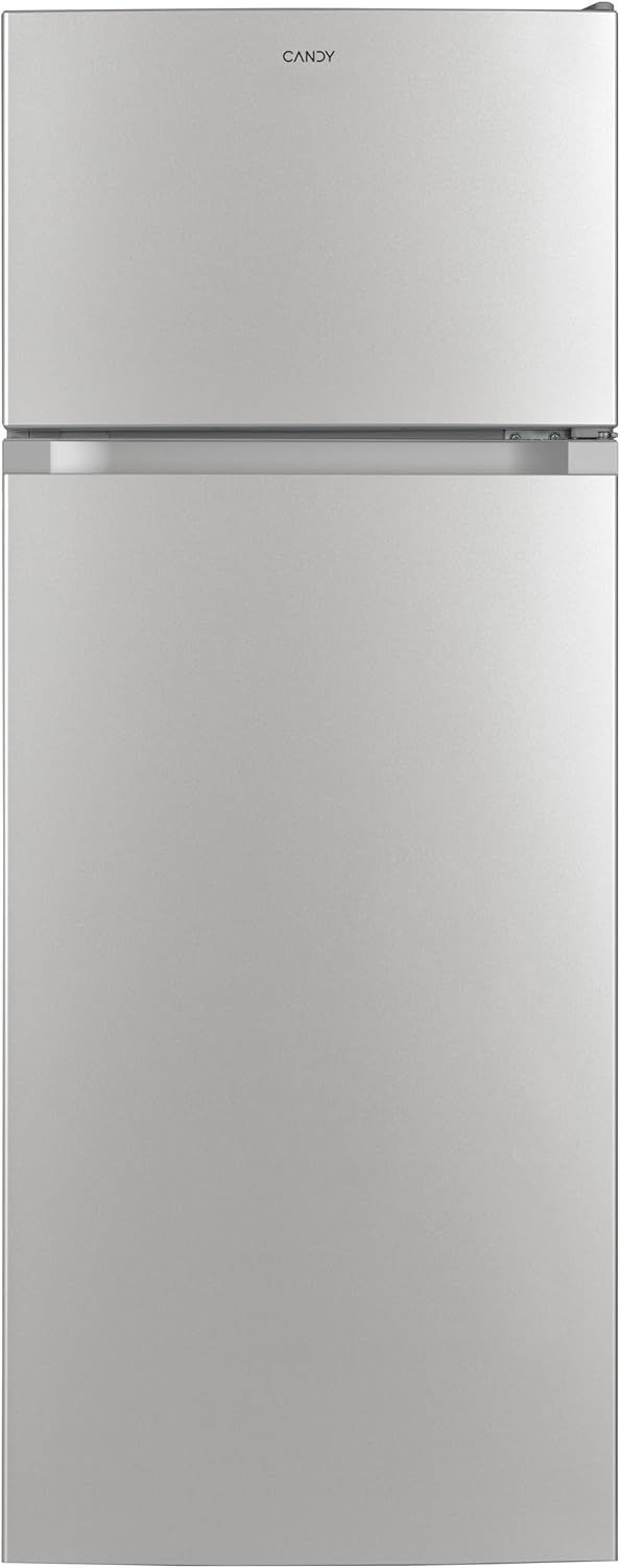 Candy Double Door, CDG1S514ES, Frigorifero a libera installazione, 242 Litri, 41 dB, Silver, AxLxP 143x55x55 cm [Classe di efficienza energetica E]
