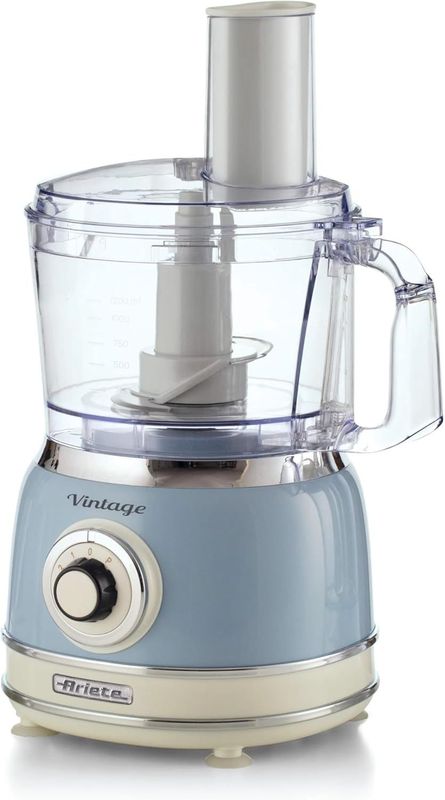 Ariete 1781 Robot da cucina Vintage, 1000W, Capacità 2,1L, Per preparazione impasti, Verde-Beige-Celeste Ariete 1781 Robot da cucina Vintage, 1000W, Capacità 2,1L, Per preparazione impasti, Verde-Beige-Celeste