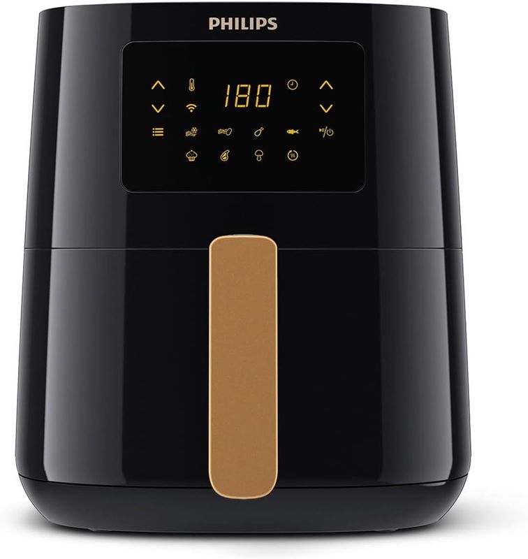 PHILIPS Friggitrice ad Aria Airfryer Serie 5000 L, 4.1 L (0.8 Kg), Airfryer 13 in 1, Connesso al WiFi, 90% di Grassi in meno con Tecnologia Rapid Air, app HomeID (HD9255/80) PHILIPS Friggitrice ad Aria Airfryer Serie 5000 L, 4.1 L (0.8 Kg), Airfryer 13 in 1, Connesso al WiFi, 90% di Grassi in meno con Tecnologia Rapid Air, app HomeID (HD9255/80)