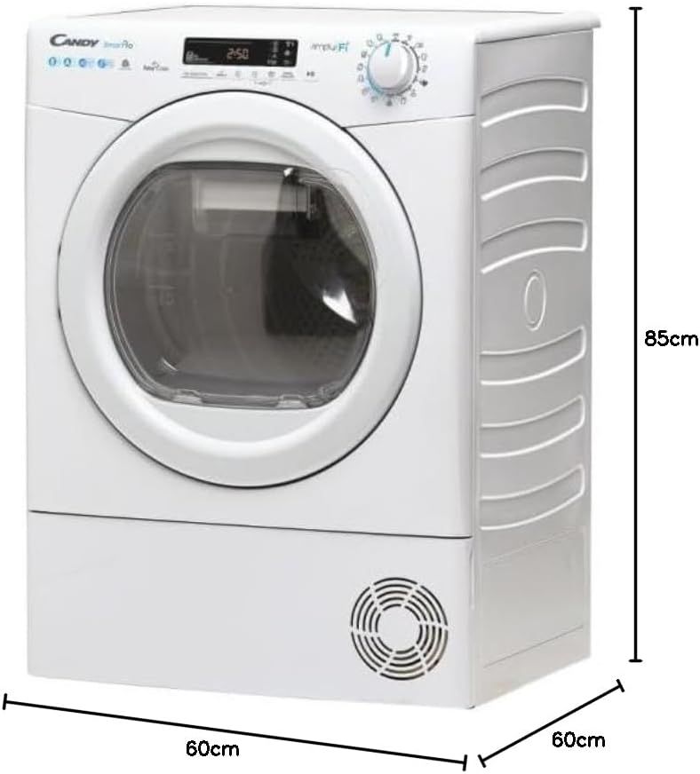 Candy CSO H8A2DE-S - Asciugatrice pompa di calore, 8 kg, Connettività Wifi, Classe Energetica A++