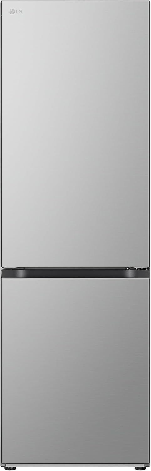 LG GBV5140DPY Frigorifero Combinato, Classe D, Frigorifero No Frost, 344L, Porte piatte, Door & Linear Cooling, Cassetto Fresh Converter, Metal Fresh, Wine Rack, Compressore Smart Inverter,Argento [Cl