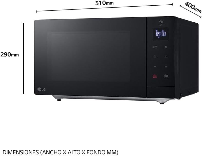 LG MH7032JAS - Microonde con griglia e display a LED, 30 litri e 900 W, 5 livelli di potenza, funzione grill 1000 W, cucina più veloce, mantiene il sapore, facile pulizia, colore nero