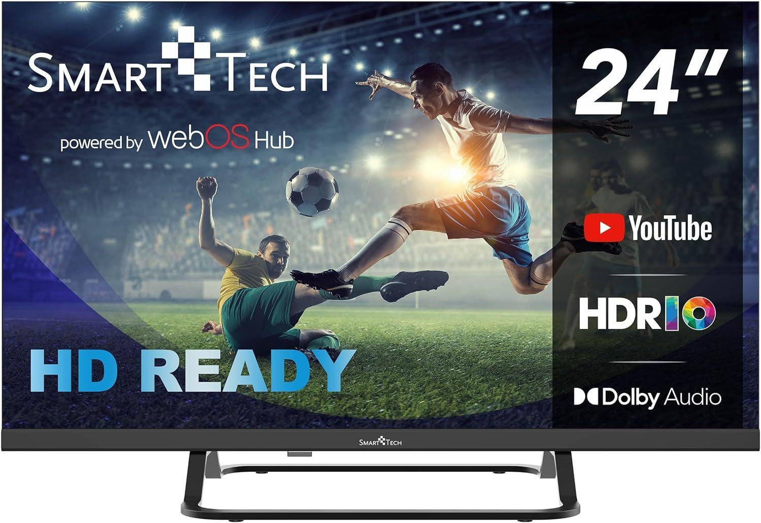 24HW01V TVC LED 24 HD 2K SMART TV 3 HDMI 2 USB BASECENTRA [Classe di efficienza energetica E]