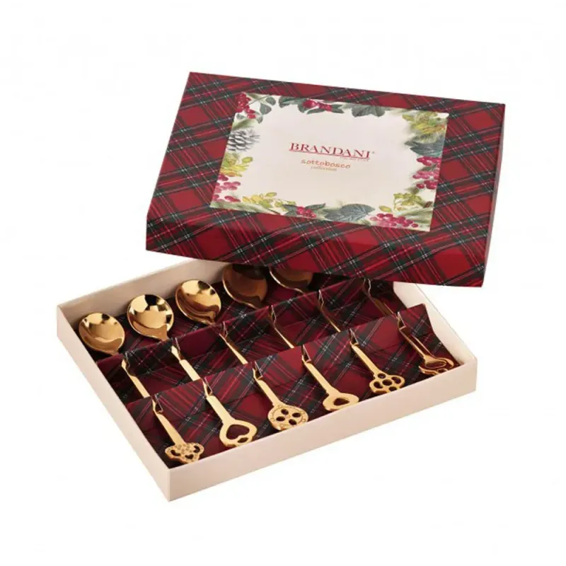 Brandani – Set 6 Cucchiaini Sottobosco Gold