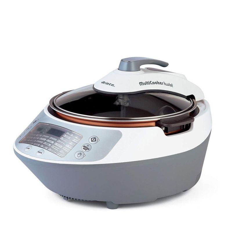 Ariete 2945 Multicooker Twist - Pentola cuocivivande multifunzione con pala mescolatrice - 30 programmi preimpostati - 5 Litri - Ricettario incluso
