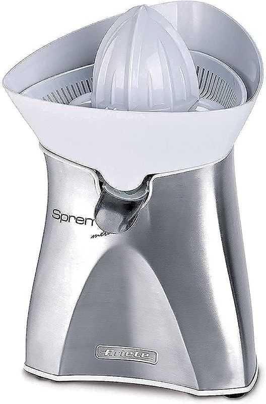 Ariete 407 Spremì Metal - Spremiagrumi elettrico - movimento rotatorio alternato - doppio cono - 60 Watt - Argento