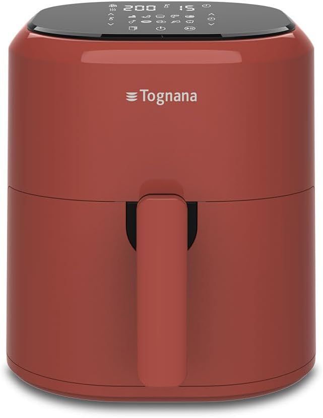 Tognana Iridea, Friggitrice ad aria 4,5 L con contenitore e griglia antiaderente e display digitale, rosso mela Tognana Iridea, Friggitrice ad aria 4,5 L con contenitore e griglia antiaderente e display digitale, rosso mela