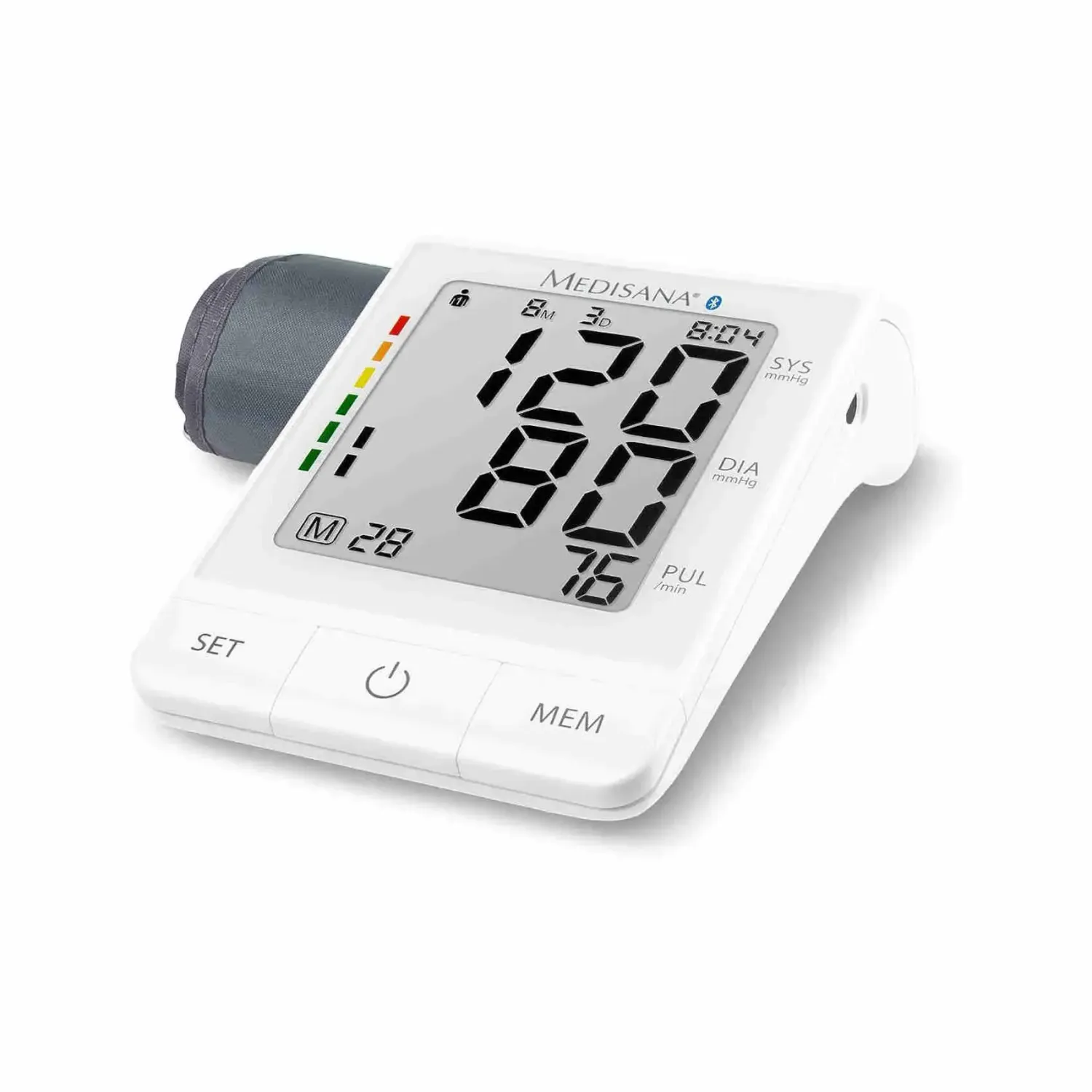 Medisana BU 530 Misuratore di Pressione Sanguigna Braccio Superiore, Senza Cavi, Visualizzazione dell'Aritmia per una Misurazione Precisa della Pressione Sanguigna con Funzione di Memoria e App