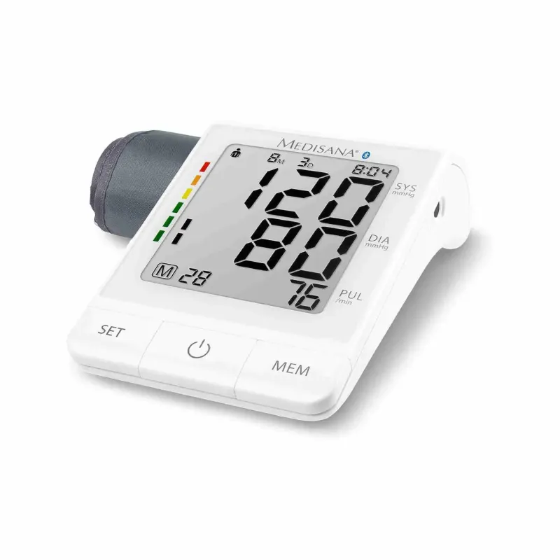 Medisana BU 530 Misuratore di Pressione Sanguigna Braccio Superiore, Senza Cavi, Visualizzazione dell'Aritmia per una Misurazione Precisa della Pressione Sanguigna con Funzione di Memoria e App