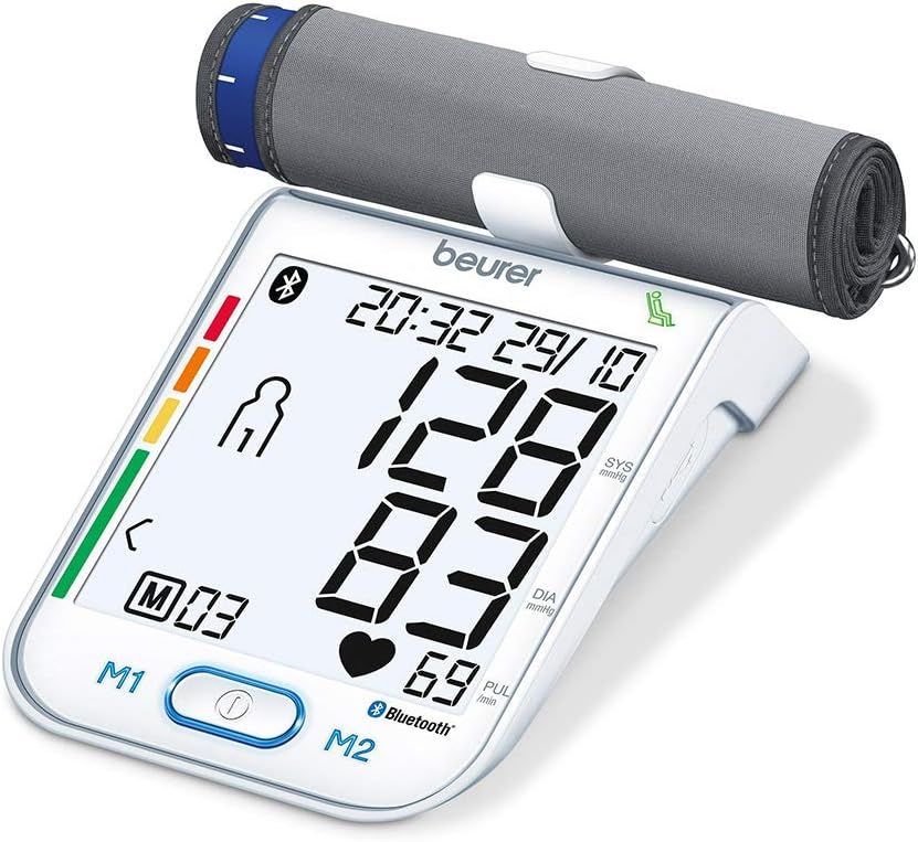 Beurer BM 77 Misuratore di Pressione da Braccio con Connessione Bluetooth, Indicatore del Valore a Riposo e Schermo XXL Beurer BM 77 Misuratore di Pressione da Braccio con Connessione Bluetooth, Indicatore del Valore a Riposo e Schermo XXL