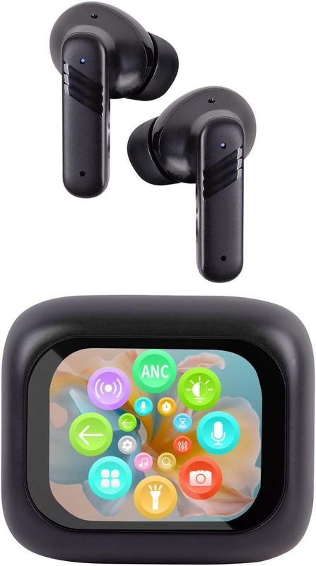 Trevi EAR 100 AID Cuffie Wireless con Traduzione Simultanea AI, ANC/ENC, Display Touch, Audio Hi-Fi, Custodia Ricarica USB-C, Controlli Smart, Nero Trevi EAR 100 AID Cuffie Wireless con Traduzione Simultanea AI, ANC/ENC, Display Touch, Audio Hi-Fi, Custodia Ricarica USB-C, Controlli Smart, Nero
