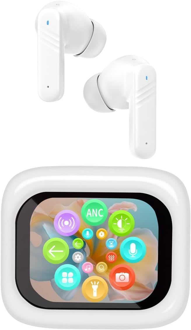 Trevi EAR 100 AID Cuffie Wireless con Traduzione Simultanea AI, ANC/ENC, Display Touch, Audio Hi-Fi, Custodia Ricarica USB-C, Controlli Smart, Bianco Trevi EAR 100 AID Cuffie Wireless con Traduzione Simultanea AI, ANC/ENC, Display Touch, Audio Hi-Fi, Custodia Ricarica USB-C, Controlli Smart, Bianco