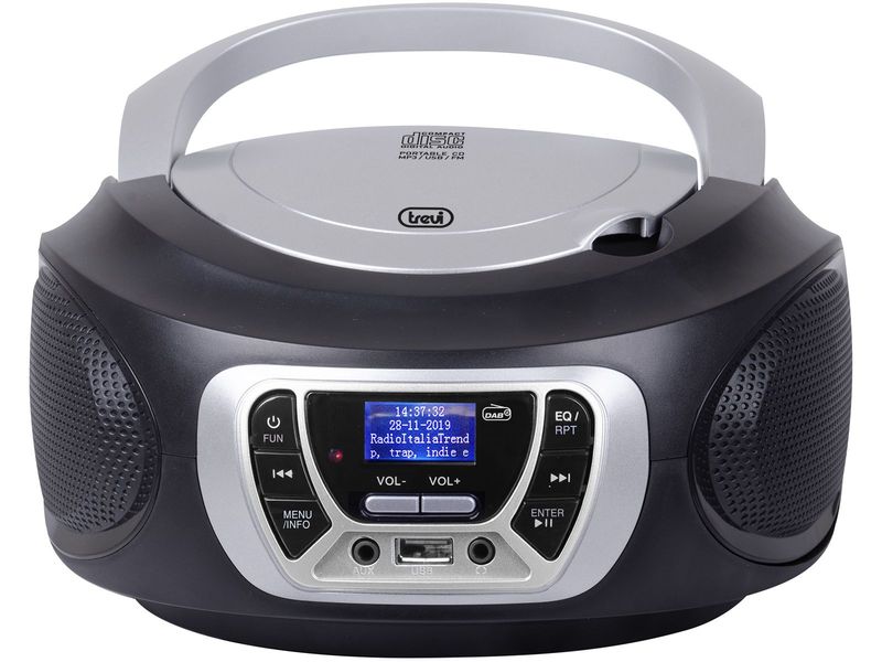 Stereo Portatile Boombox CD DAB DAB+ AUX-IN Trevi CMP 510 DAB Nero Stereo Portatile Boombox CD DAB DAB+ AUX-IN Trevi CMP 510 DAB Nero