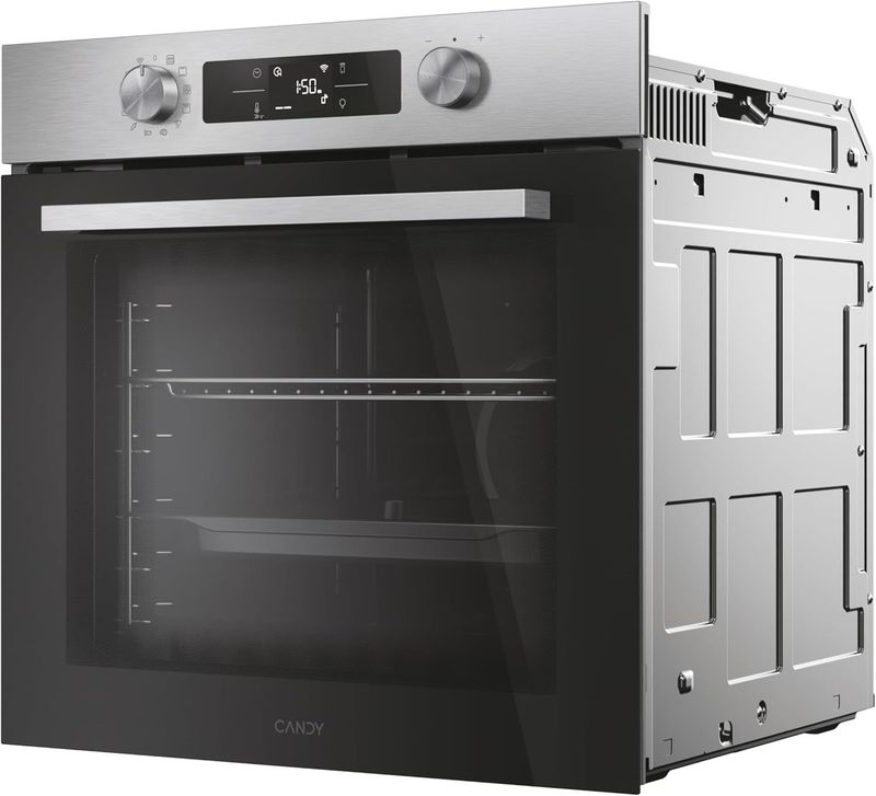 Candy Bake 800 CA6 N3B1HTX, Forno da incasso, Elettrico, Capacità 78L, 6 livelli di cottura, 11 funzioni, Funzione Pizza, Connesso, 59,5x59,5x54,8 cm, Acciaio Inox, [Classe efficienza energetica A++]