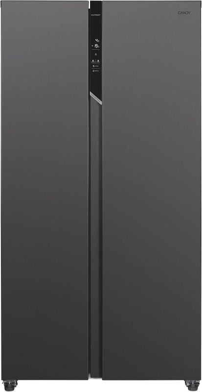 Candy CHSVN-174X, Frigorifero Side by Side, Larghezza 91 cm, Capacità 532 L, Inverter, Total No Frost, 2 cassetti Verdoli, Controllo esterno digitale, Illuminazione a LED, Gambe regolabili, Ruote, [Cl