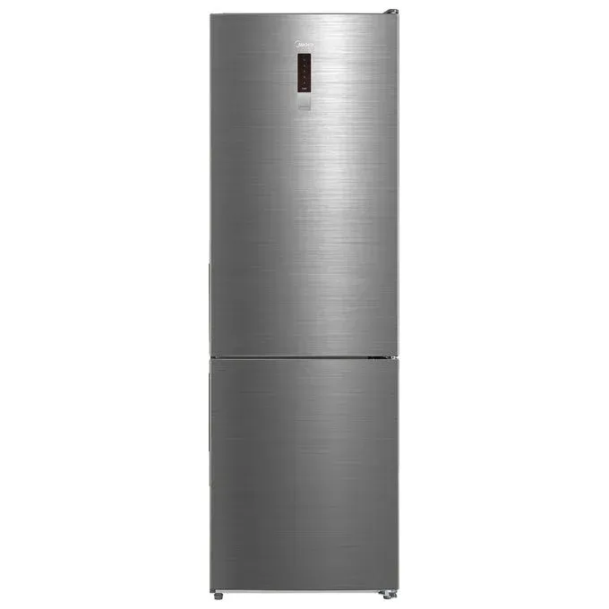 Midea MDRB424FGD46OE - Frigorifero No Frost Combinato 310 Litri Inox Classe Energetica D [Classe di efficienza energetica D]