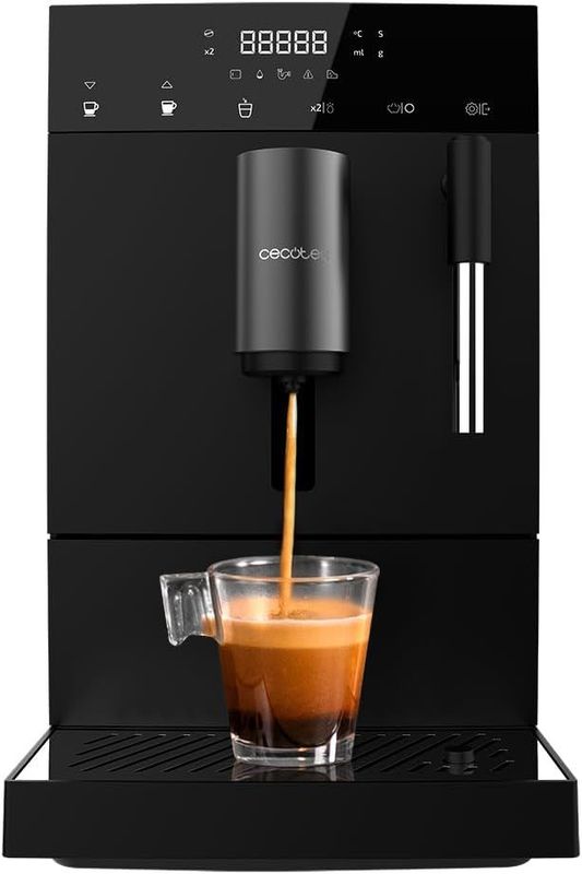 Cecotec Macchina da caffè superautomatica compatta Cumbia Cremmaet Compact Steam. 1350 W, 19 bar, Thermoblock, Plug&Play, Caffè personalizzato, 5 Livelli macinazione, autopulente, Vaporizzatore Cecotec Macchina da caffè superautomatica compatta Cumbia Cremmaet Compact Steam. 1350 W, 19 bar, Thermoblock, Plug&Play, Caffè personalizzato, 5 Livelli macinazione, autopulente, Vaporizzatore