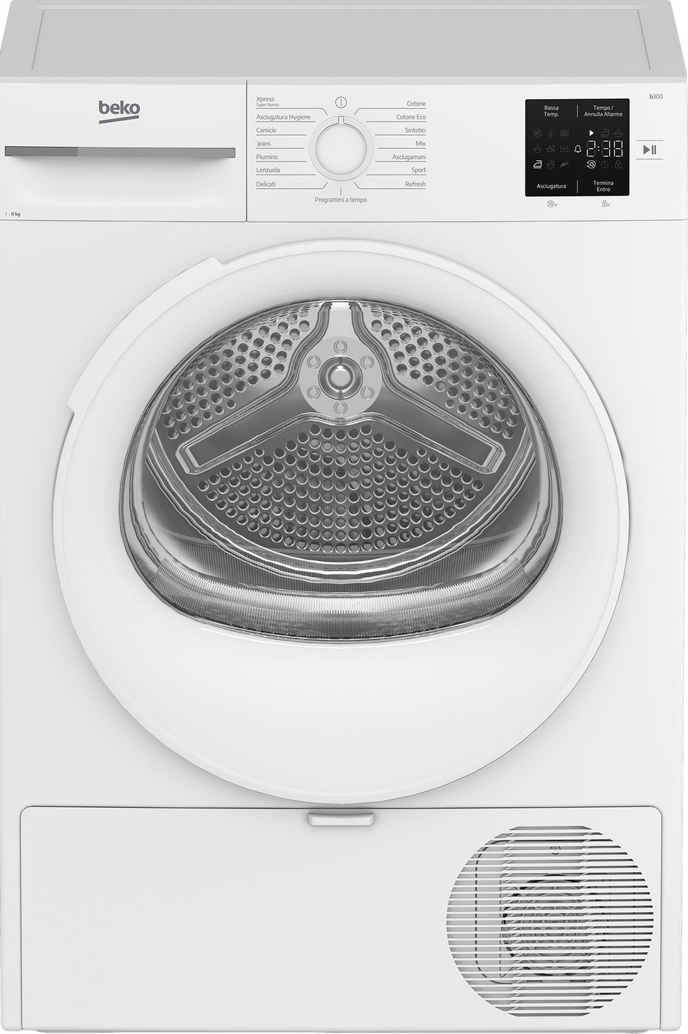 BEKO Asciugatrice Pompa Di Calore 8kg Inverter 15 Programmi Classe D